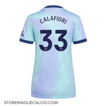 Arsenal Riccardo Calafiori #33 Maglia Gara Terza Repliche 2024-25 Donna Maniche Corte